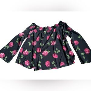 Women’s Floral Blouse Top 1X Plus